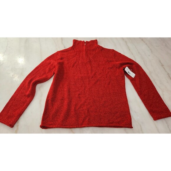 NWT Indigo Red Mock Neck Long Sleeves Pullover Women's Sweater Size L - Picture 2 of 10